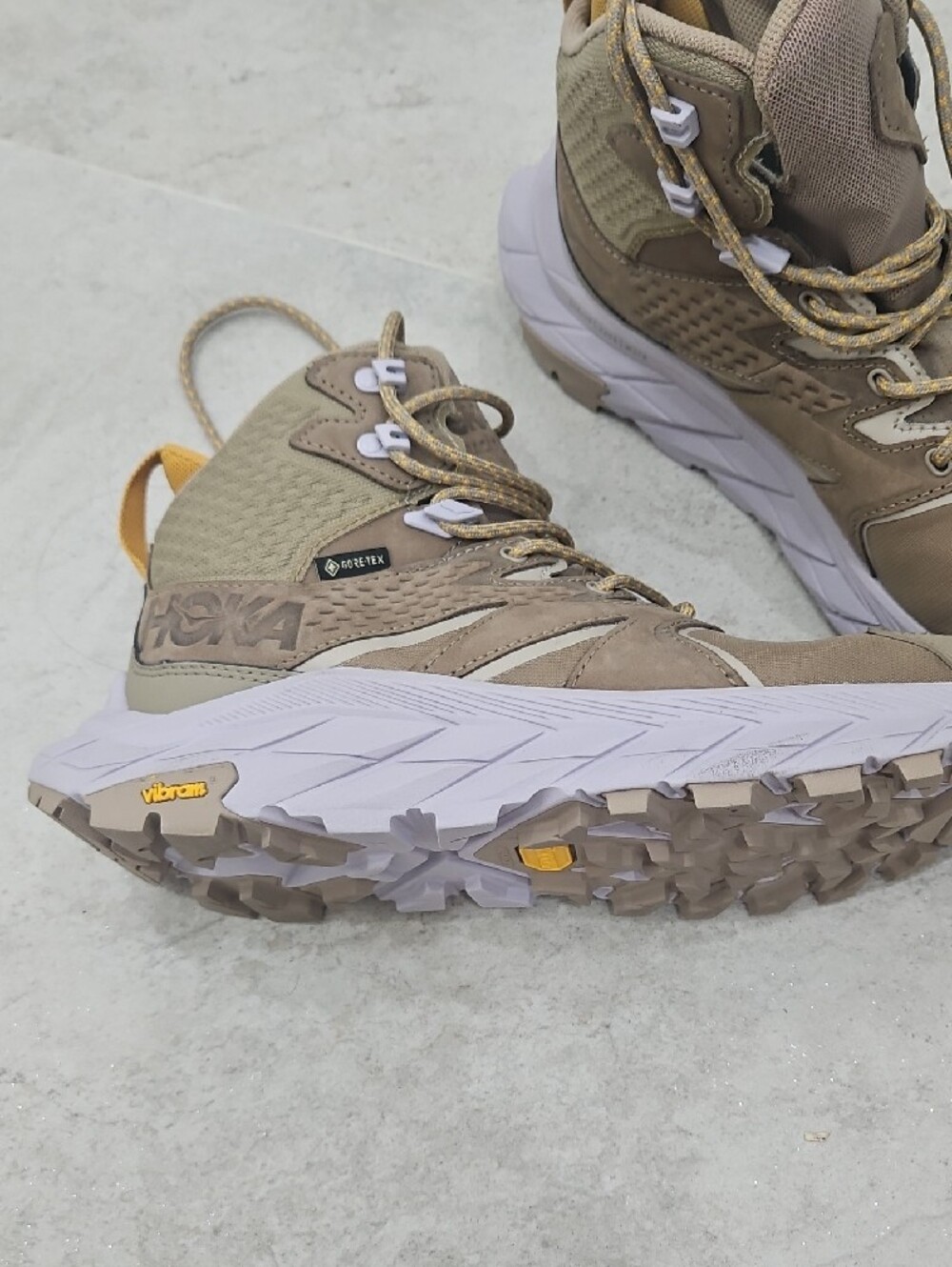 Hoka Women's Beige and White High-Top Trail Sneakers - Picture 2 of 5